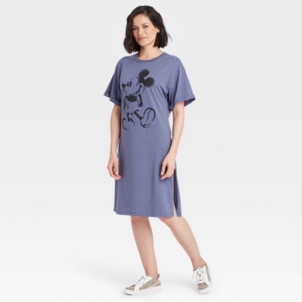 Disney’s Mickey Mouse midi length tee shirt dress with side slit